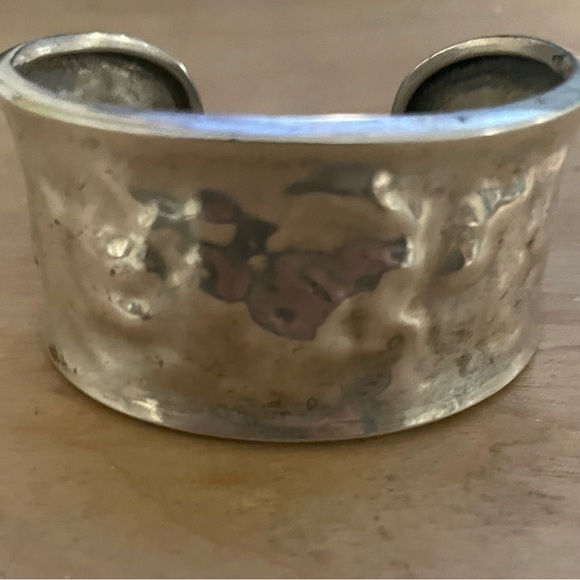 Sterling Silver Hammered Cuff Bracelet - Picture 9 of 9
